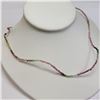 Image 1 : MZ1-194 SILVER EMRALD,CITRINE,RUBY NECKLACE