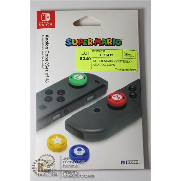 SET OF 4 SUPER MARIO NINTENDO SWITCH ANALOG CAPS