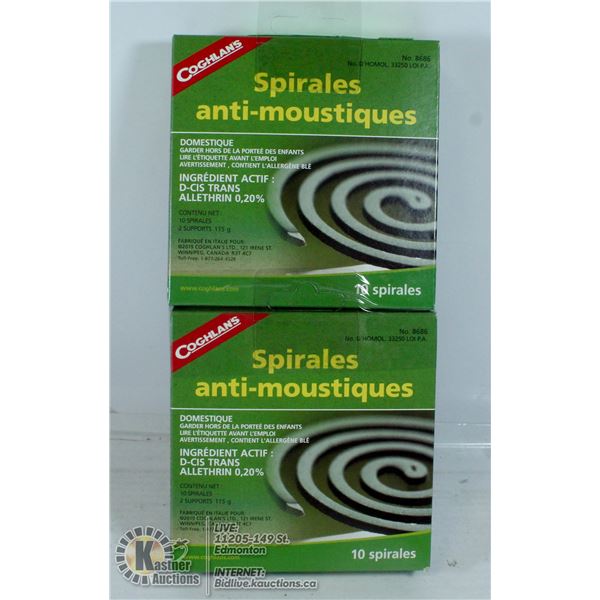 LOT OF 20 COGHLANS MOSQUITO COILS