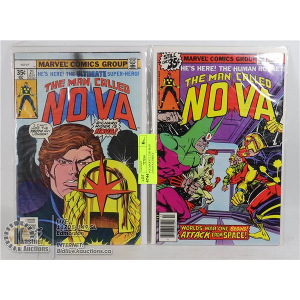 2 VINTAGE MARVEL THE MAN CALLED NOVA COMICS