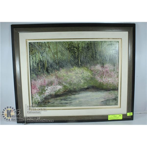 "SUNSHINE AT POND'S EDGE" SIGNED ORIGINAL PAINTI