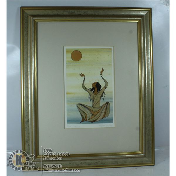 LOYAN MANI FRAMED MATTED SIGNED PRINT
