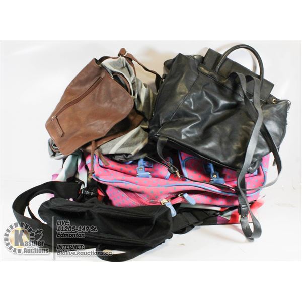 BOX WITH 2 BACKPACKS (1 LEATHER AND 1