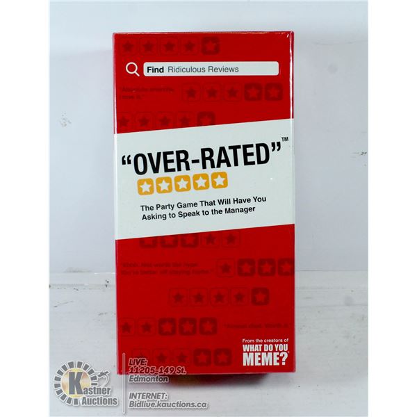 FACTORY SEALED "OVER-RATED" FROM THE CREATORS OF