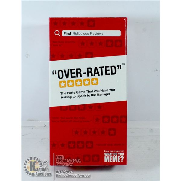 FACTORY SEALED "OVER-RATED" FROM THE CREATORS OF
