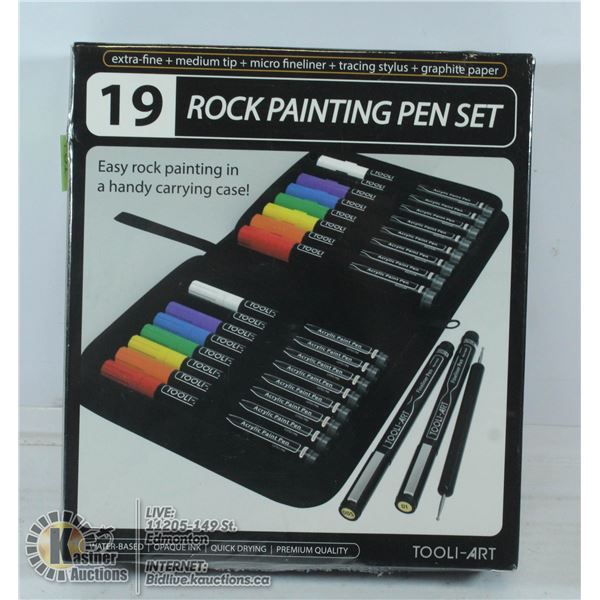 FACTORY SEALED ROCK PAINTING PEN SET INCLUDES 19