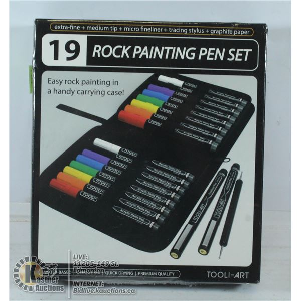 FACTORY SEALED ROCK PAINTING PEN SET INCLUDES 19
