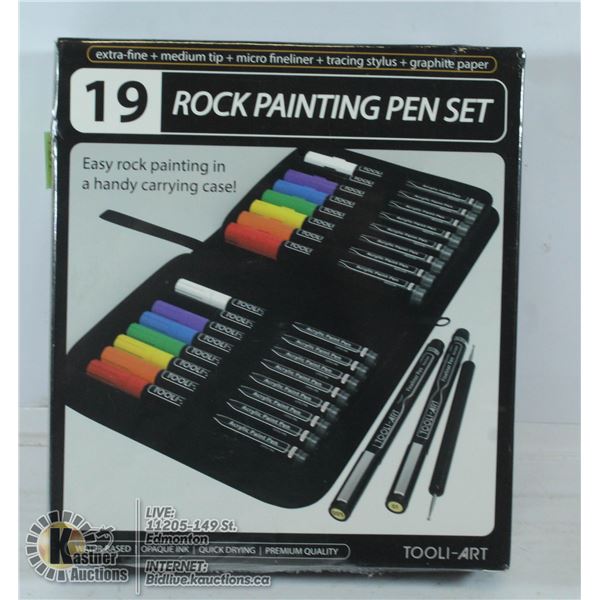 FACTORY SEALED ROCK PAINTING PEN SET INCLUDES 19