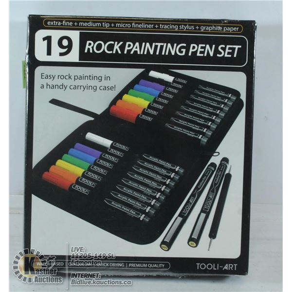 FACTORY SEALED ROCK PAINTING PEN SET INCLUDES 19