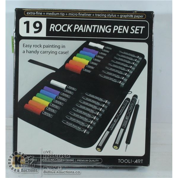 FACTORY SEALED ROCK PAINTING PEN SET INCLUDES 19