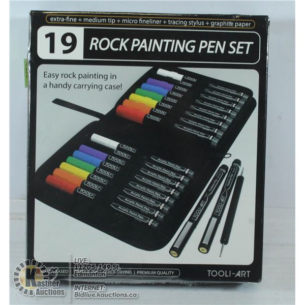 FACTORY SEALED ROCK PAINTING PEN SET INCLUDES 19