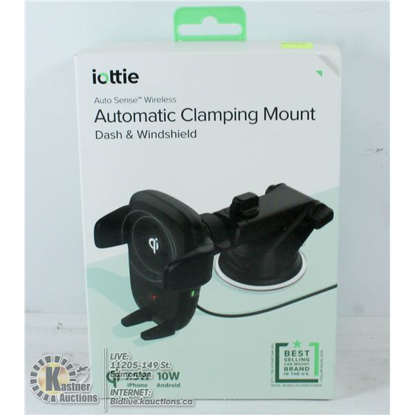 IOTTIE AUTOMATIC CLAMPING MOUNT WIRELESS CHARGER.