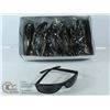 Image 1 : BOX OF NEW DESIGNER STYLE BLACK MATTE SUNGLASSES.