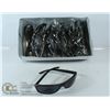 Image 1 : BOX OF DESIGNER STYLE BLACK MATTE SUNGLASSES.
