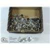 Image 1 : BOX OF CRYSTAL DOOR HANDLES AND MOUTING SCREWS.