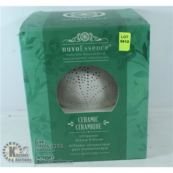 NUVO ESSENCE CERAMIC ULTRASONIC AROMA DIFFUSER.