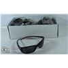 Image 1 : BOX OF SLEEK BLACK NARROW FRAMED SUNGLASSES.