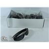 Image 1 : BOX OF SLEEK NARROW LENS SPLIT FRAME SUNGLASSES.