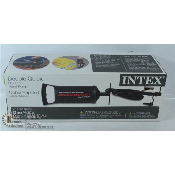 NEW INTEX DOUBLE QUICK HI OUTPUT HAND PUMP