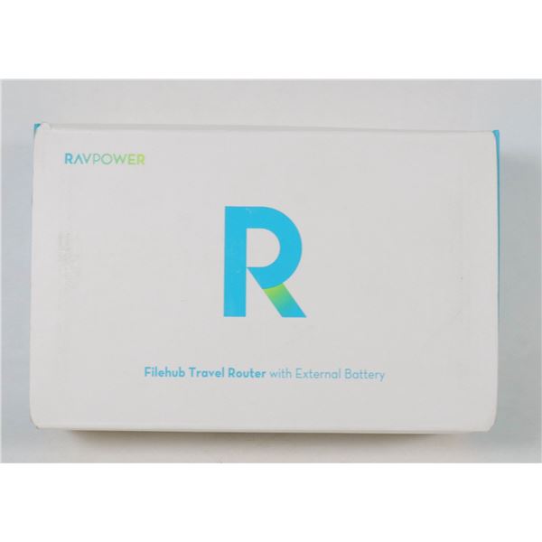 FILE HUB TRAVEL ROUTER WITH EXTERNAL BATTERY