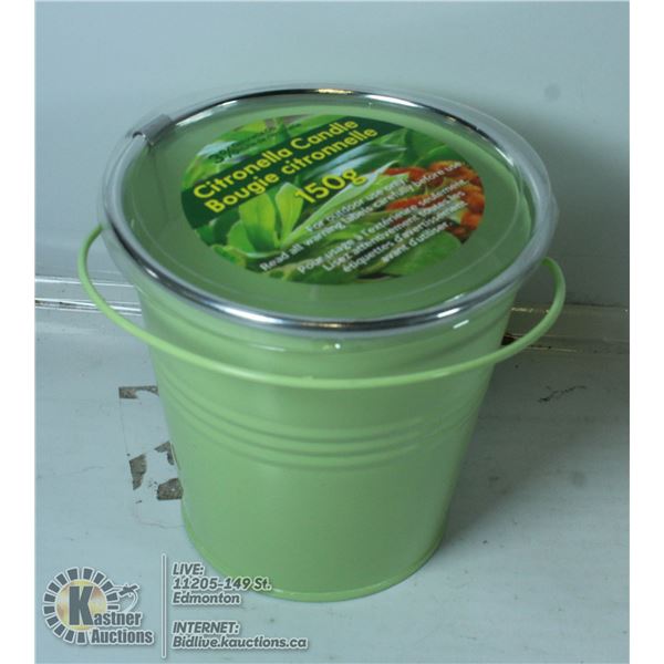 NEW 150G CITRONELLA CANDLES IN A GREEN DECORATIVE