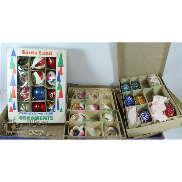 VINTAGE GLASS ORNAMENTS