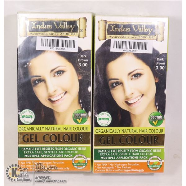 TWO BOXES OF INDUS VALLEY DARK BROWN ORGANICALLY