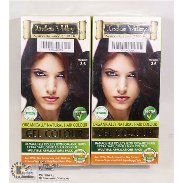 TWO BOXES OF INDUS VALLEY BURGUNDY ORGANICALLY