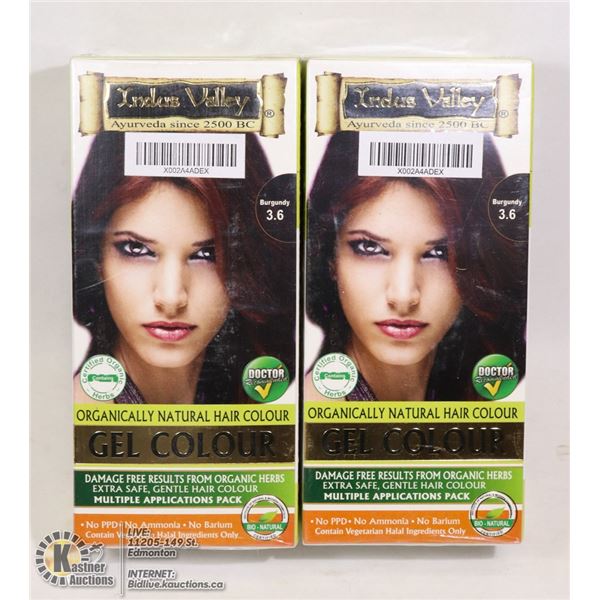 TWO BOXES OF INDUS VALLEY BURGUNDY ORGANICALLY