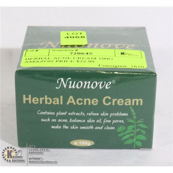 HERBAL ACNE CREAM 100G AMAZON PRICE $22.99