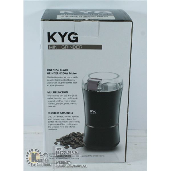 KYG MINI COFFEE GRINDER.
