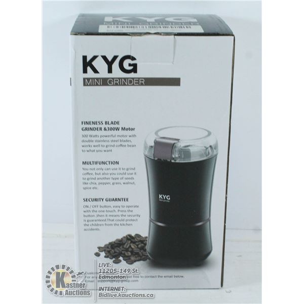 KYG MINI COFFEE GRINDER.