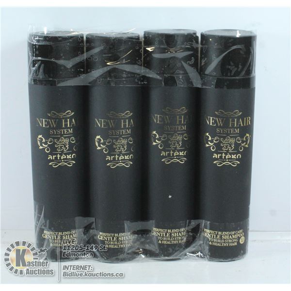 FOUR BOTTLES OF ARTEGO GENTLE SHAMPOO TO BUILD