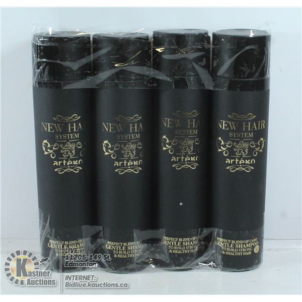 FOUR BOTTLES OF ARTEGO GENTLE SHAMPOO TO BUILD