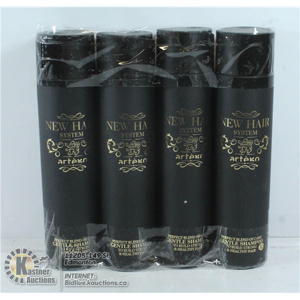 FOUR BOTTLES OF ARTEGO GENTLE SHAMPOO TO BUILD