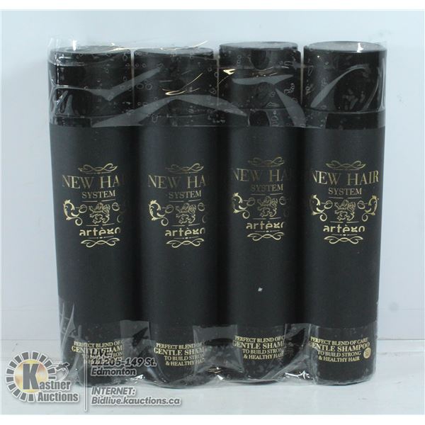 FOUR BOTTLES OF ARTEGO GENTLE SHAMPOO TO BUILD