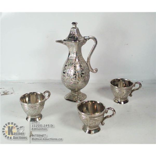 3PC VINTAGE TURKISH STYLE DECANTER SET