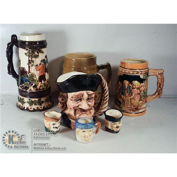 GROUP OF COLLECTIBLE BEER STEINS