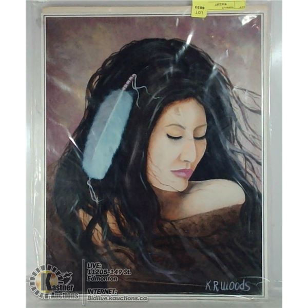 ABORIGINAL GIRL PRINT BY K.R.WOODS