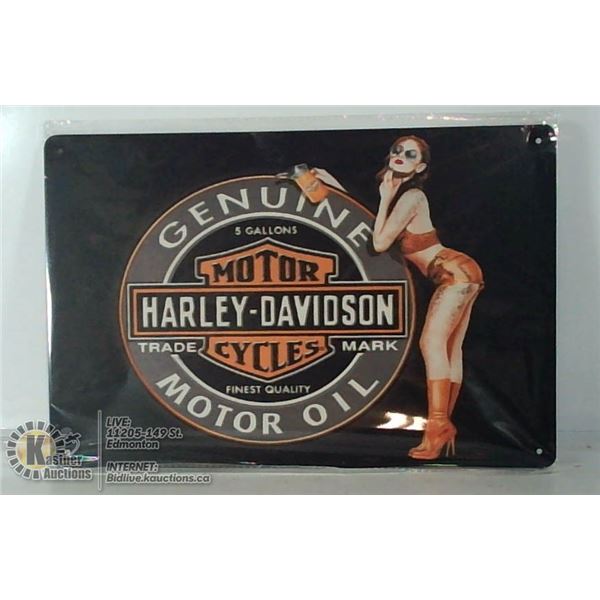 HARLEY DAVIDSON MOTOR OIL METAL SIGNS 8" X 12"