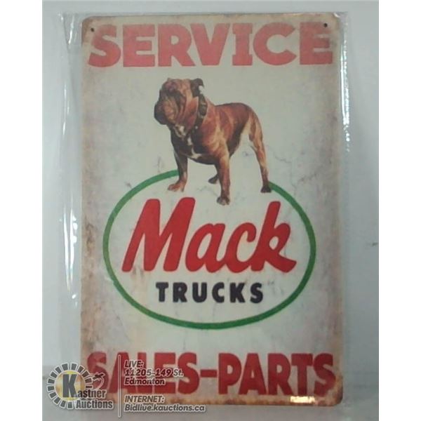 MACK TRUCKS SERVICE METAL SIGNS 8" X 12"