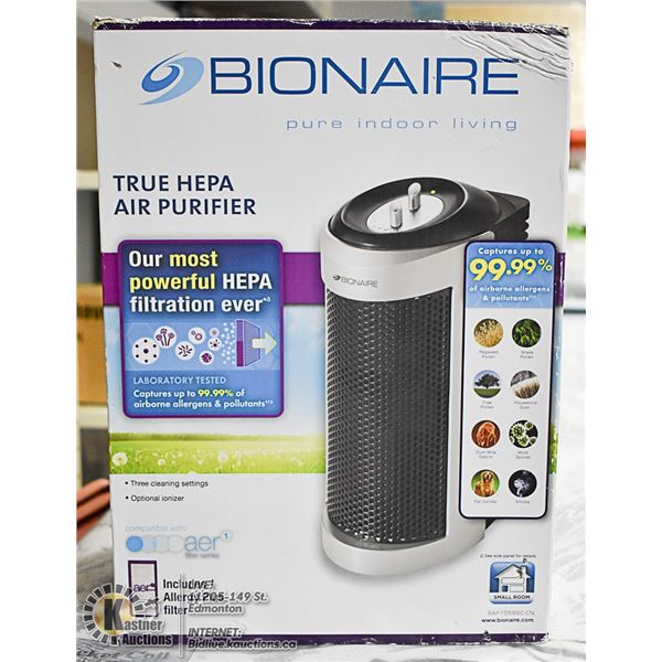 BIONAIRE TRUE HEPA  AIR PURIFIER