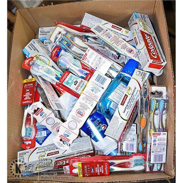 FLAT LOT OF DENTAL CARE PRODUCTS