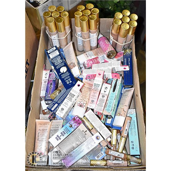 FLAT LOT OF BRAND NAME MAKEUP PRODUCTS