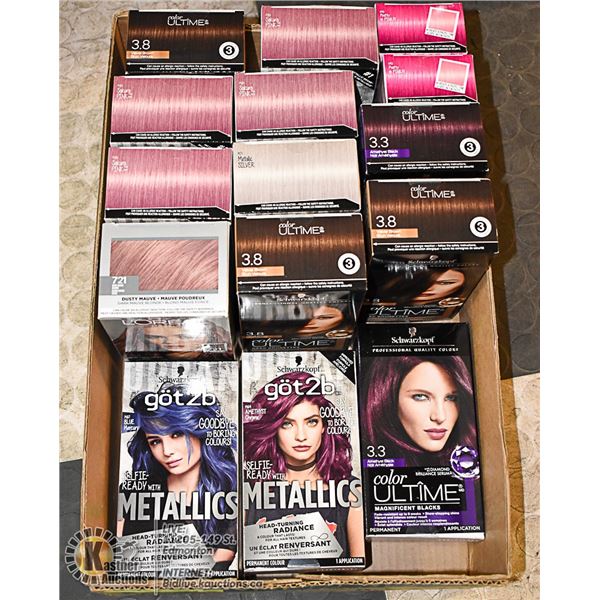 FLAT LOT OF HAIR DYE PRODUCTS