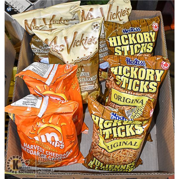 FLAT LOT OF BRAND NAME POTATO CHIPS