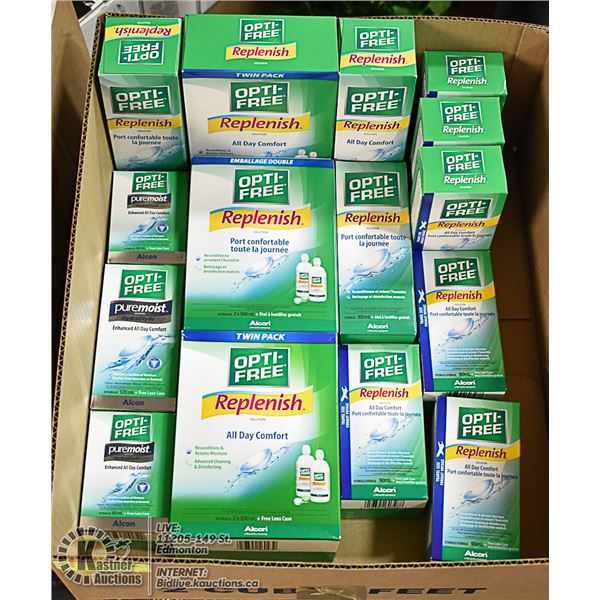 FLAT LOT OF CONTACT LENSE SOLUTION