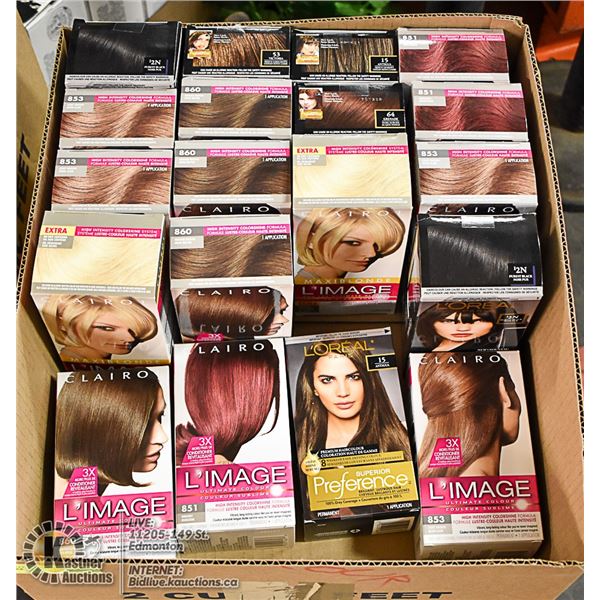 FLAT LOT OF HAIR DYE PRODUCTS