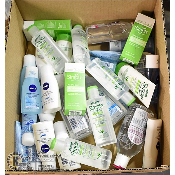 FLAT LOT OF BRAND NAME SKIN CARE PRODUCTS