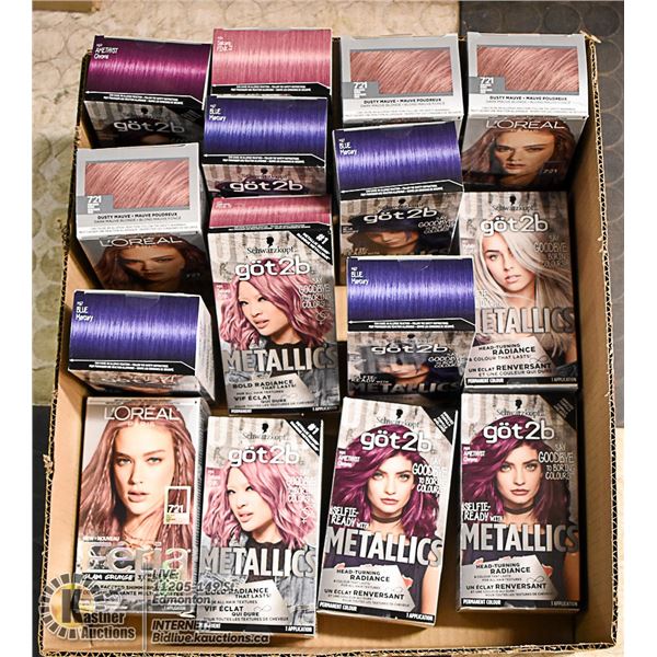FLAT LOT OF HAIR DYE PRODUCTS
